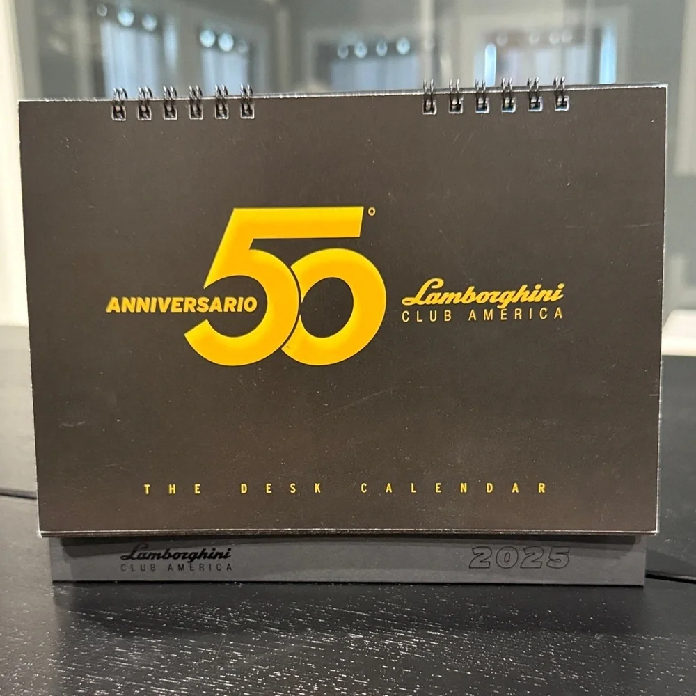 Lamborghini Club America 50th Anniversary 2025 Standing Desk Calendar